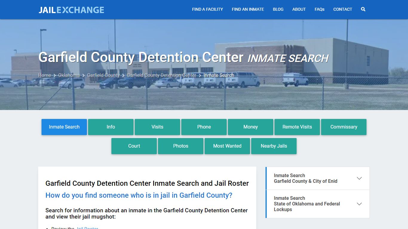 Garfield County Detention Center Inmate Search - Jail Exchange